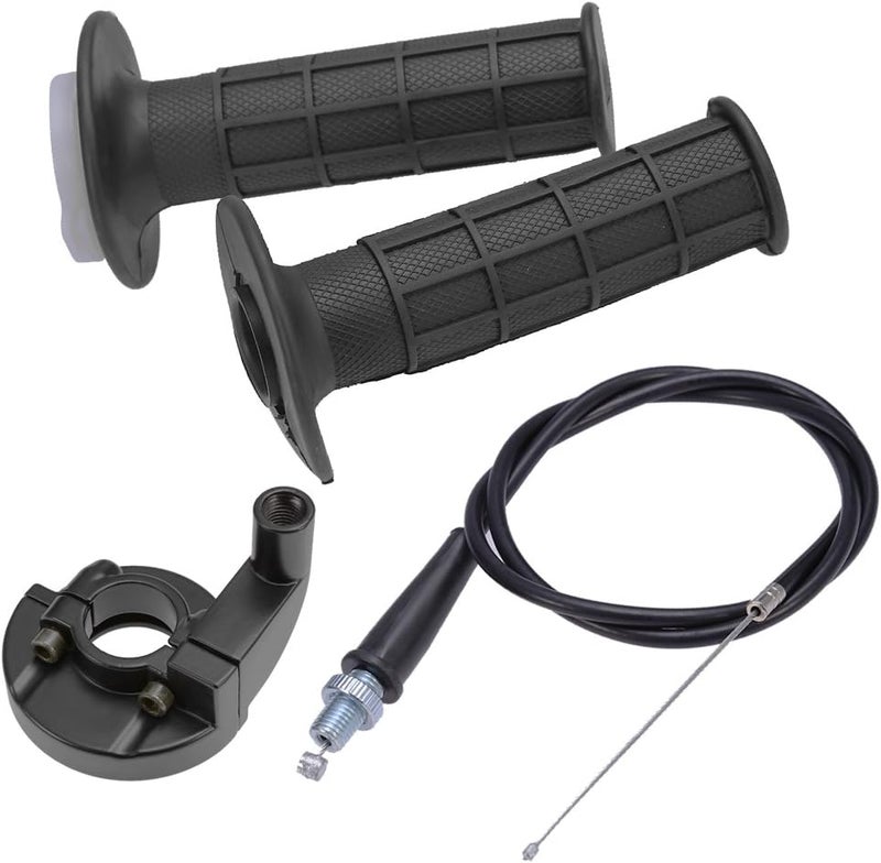 Anxingo Throttle Twist Grip Set with 7/8" Handlebar Throttle Cable 39-inch Replacement for Kawasaki KX 60 65 80 85 100 125 250 KLX110 - Image 2